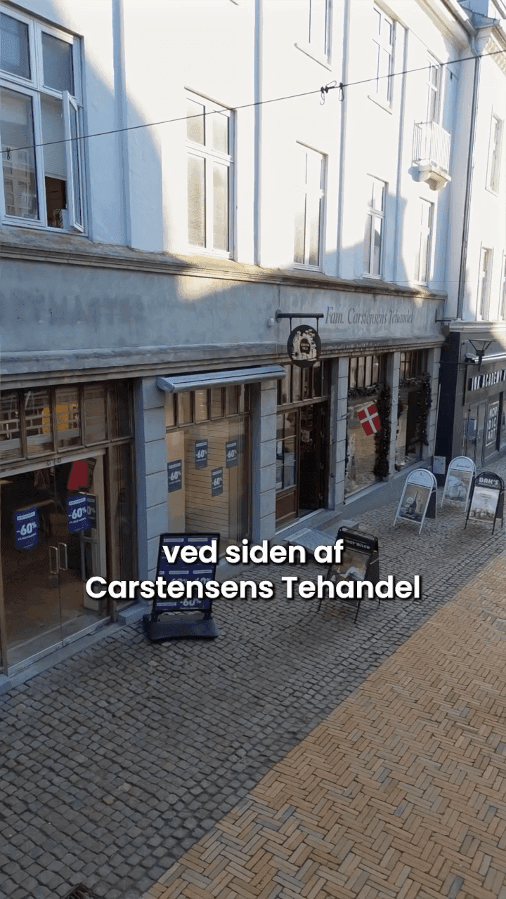 Placeringen af Aabenraa Sports Outlet i centrum